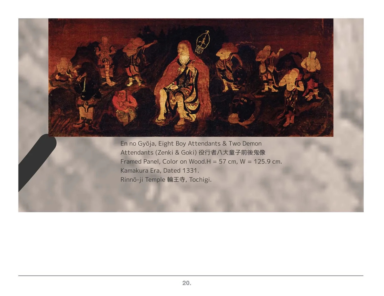 Prezi frame: painting of En no Gyōja with attendant demons.