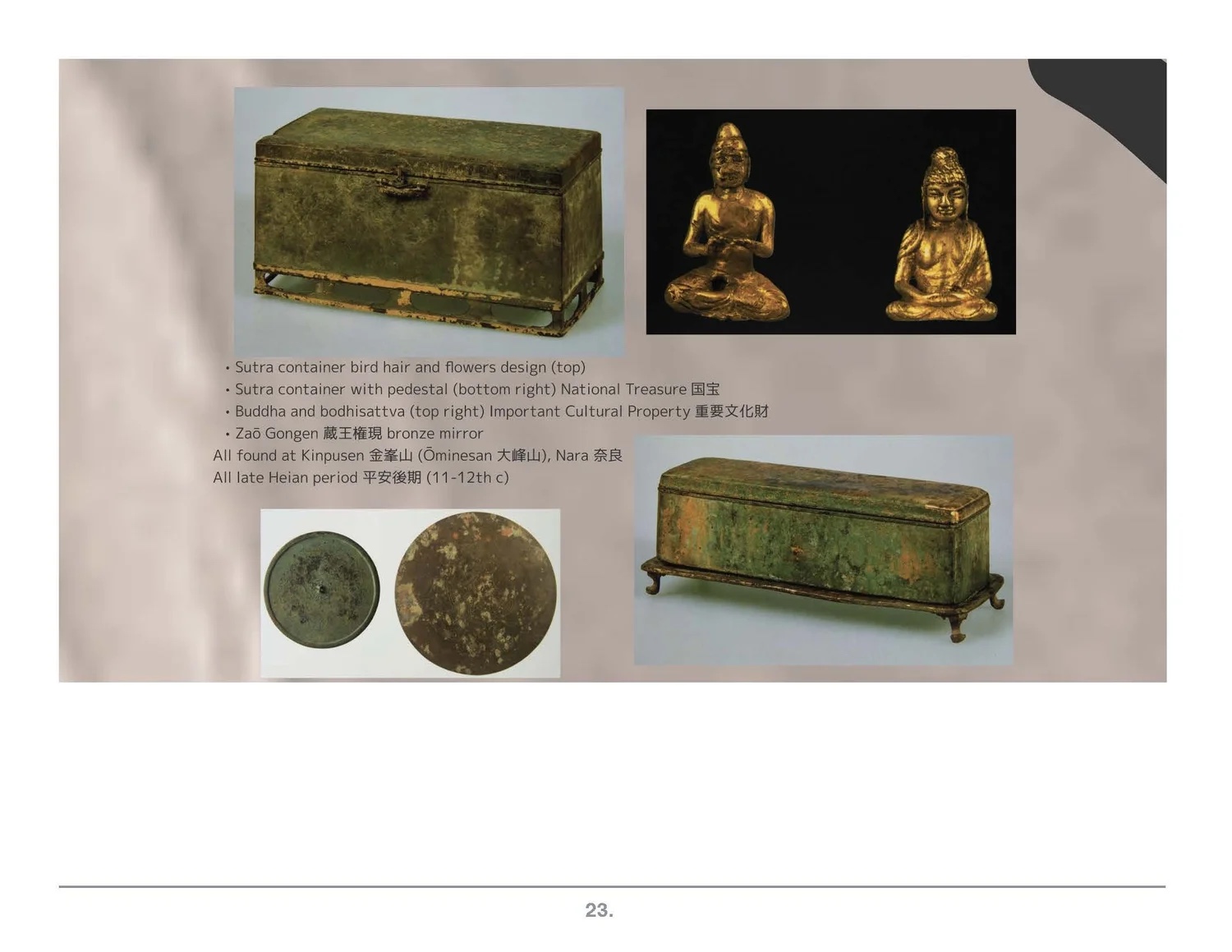 Prezi frame: excavated sutra containers and ritual objects.
