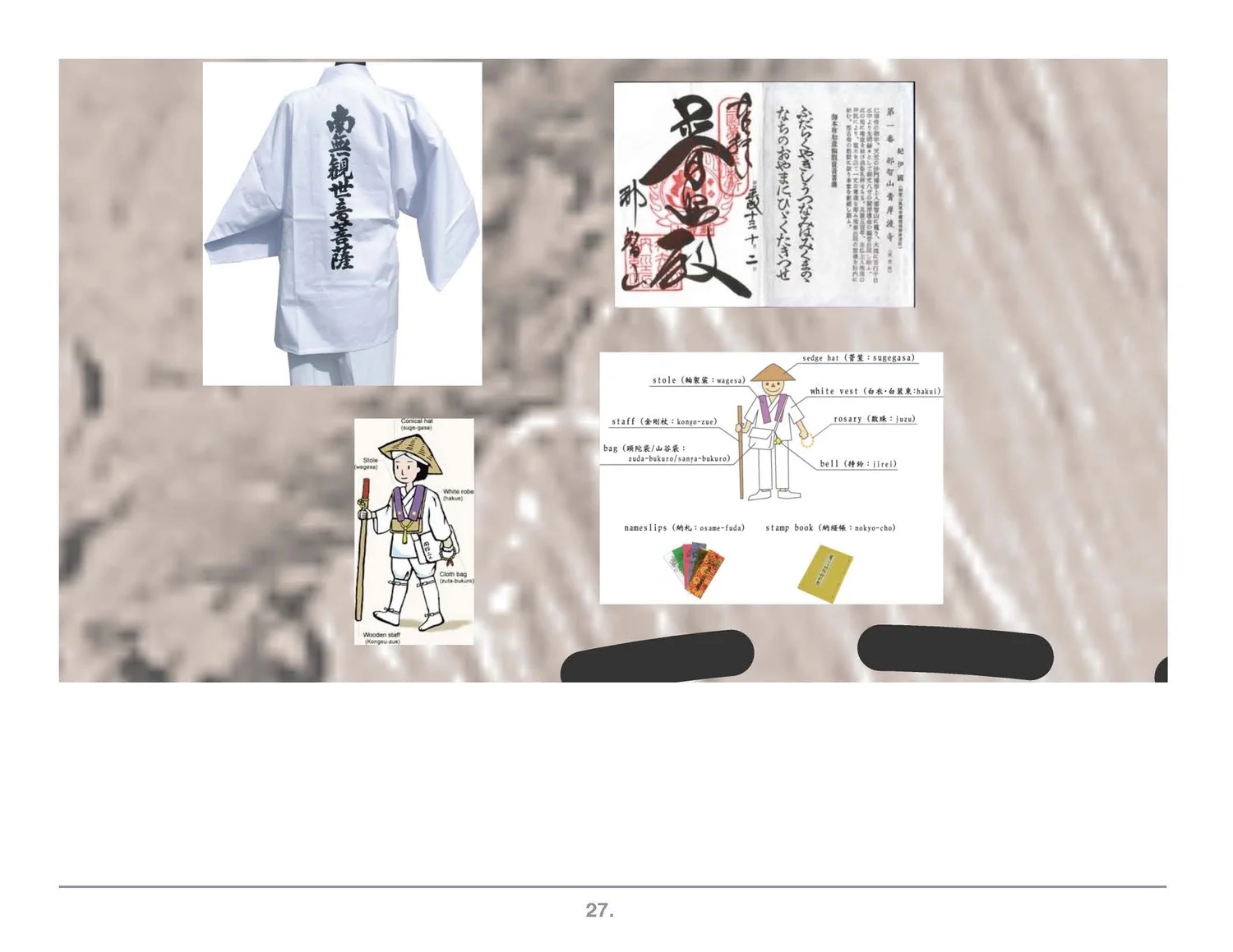Prezi frame: pilgrim gear laid out.