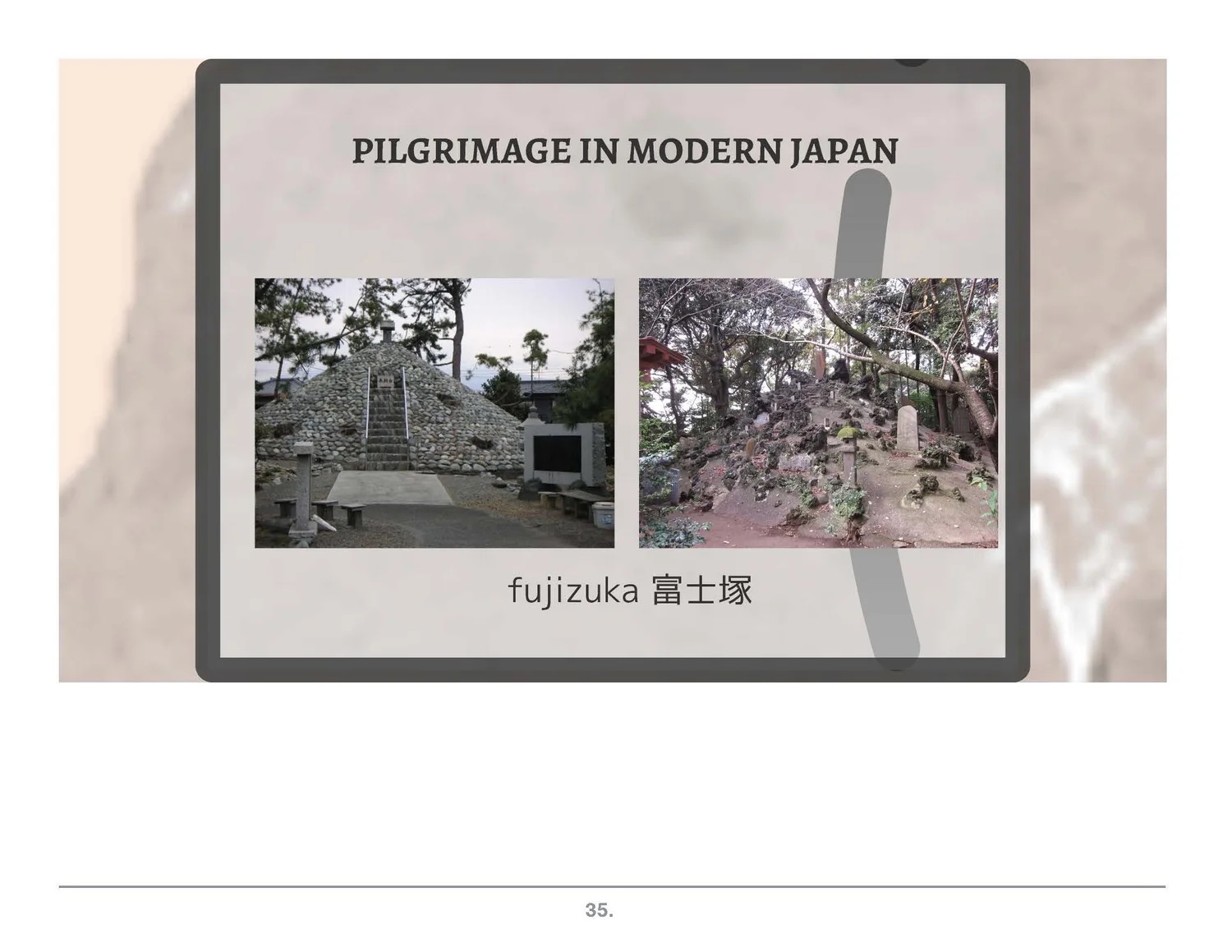 Prezi frame: pilgrimage in modern Japan—fujizuka.