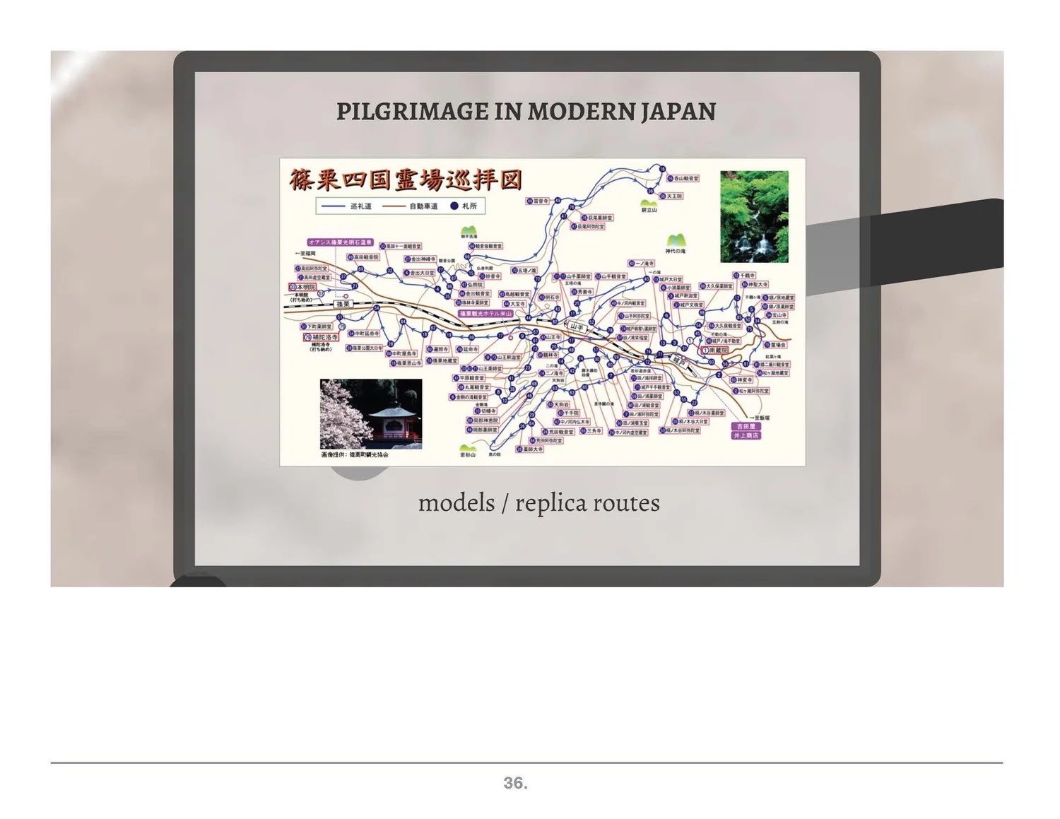 Prezi frame: replica pilgrimage map.
