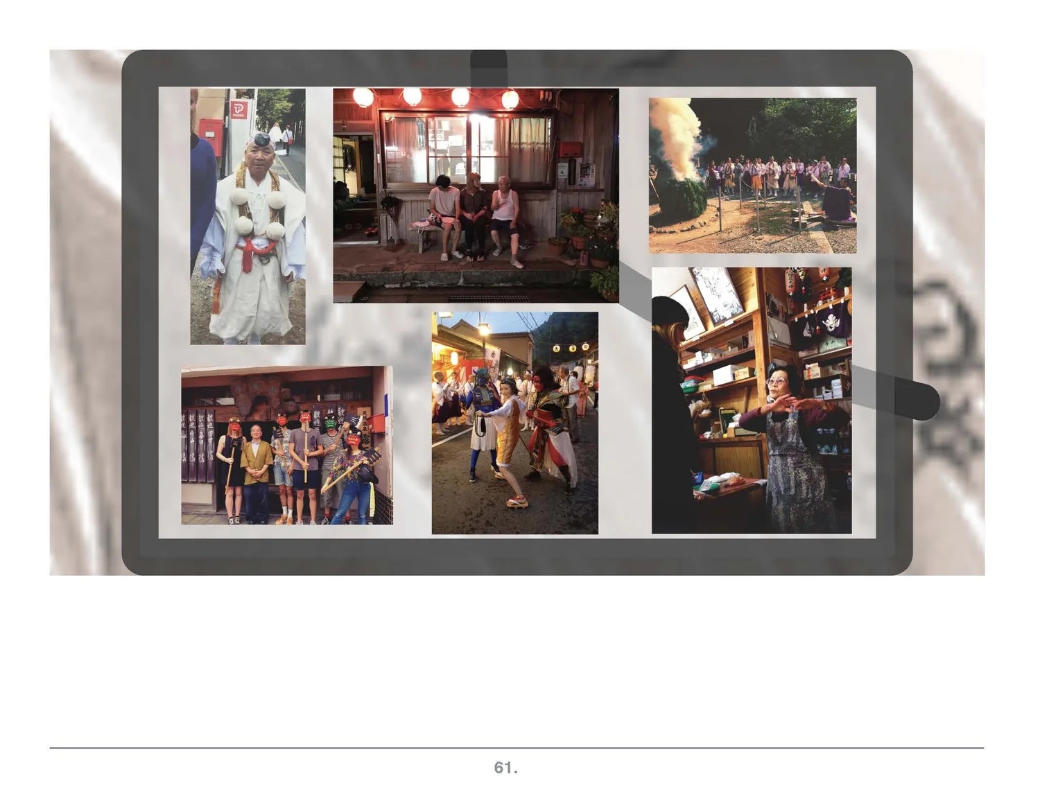 Prezi frame: photo collage of festivals and protests.