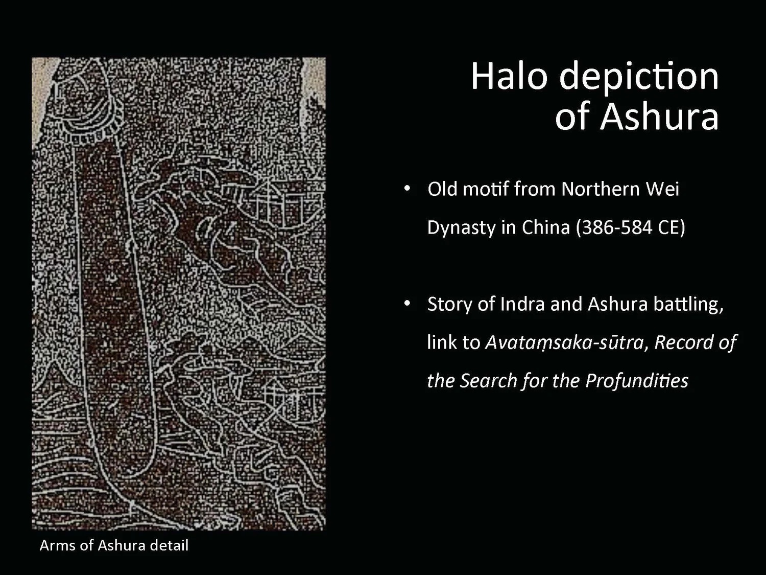 Slide: halo surface side, annotated.