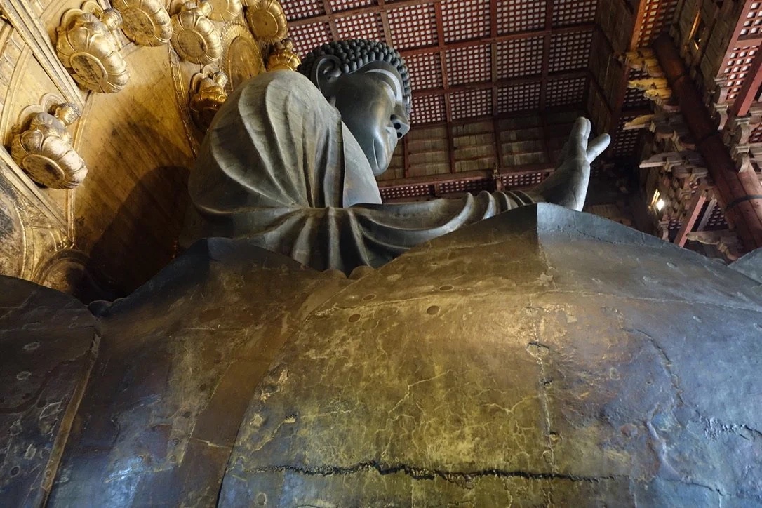 Looking up past the Great Buddha’s halo.