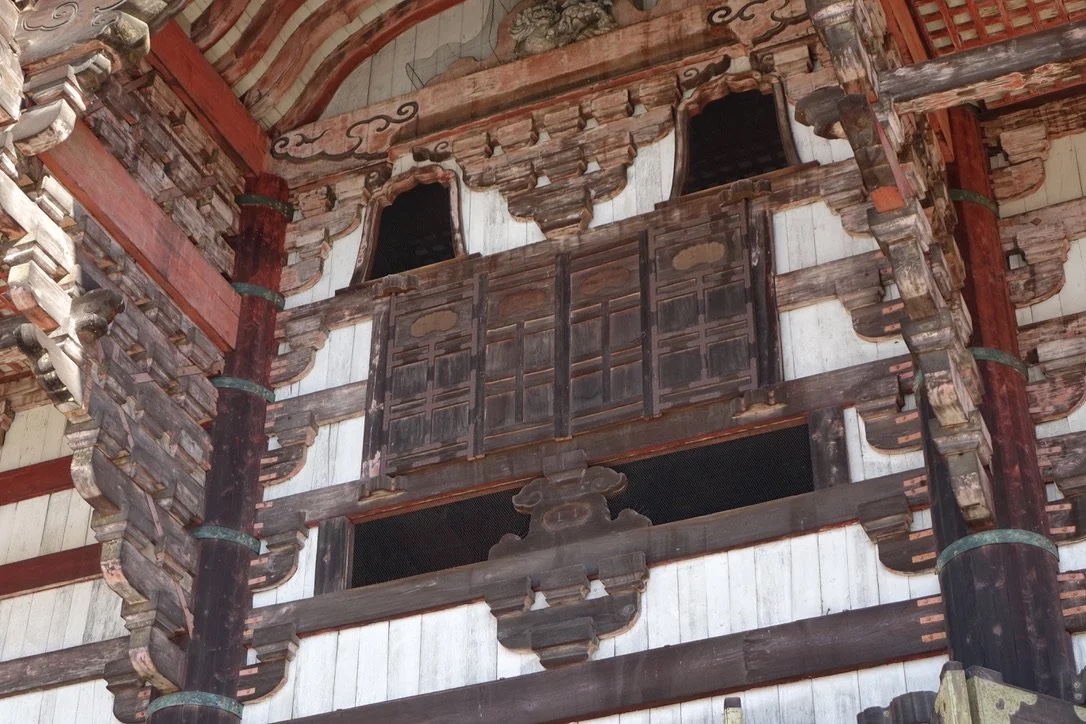 Wooden model of an earlier Great Buddha Hall.