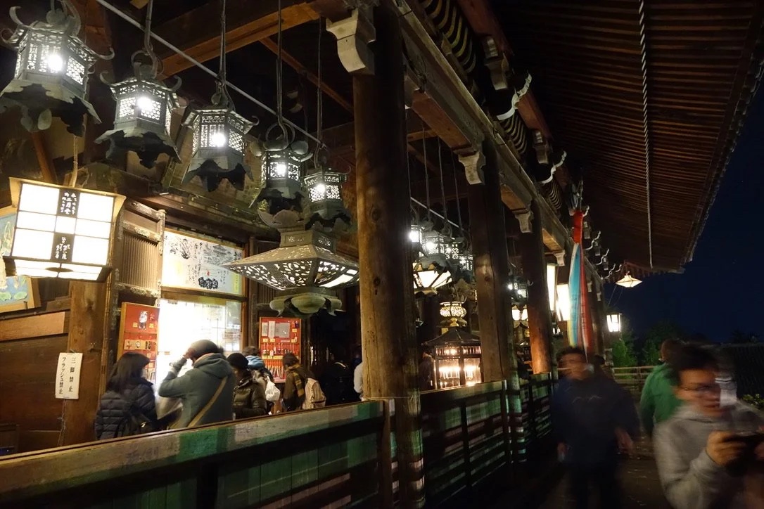 A lantern-lit corridor during the festival.