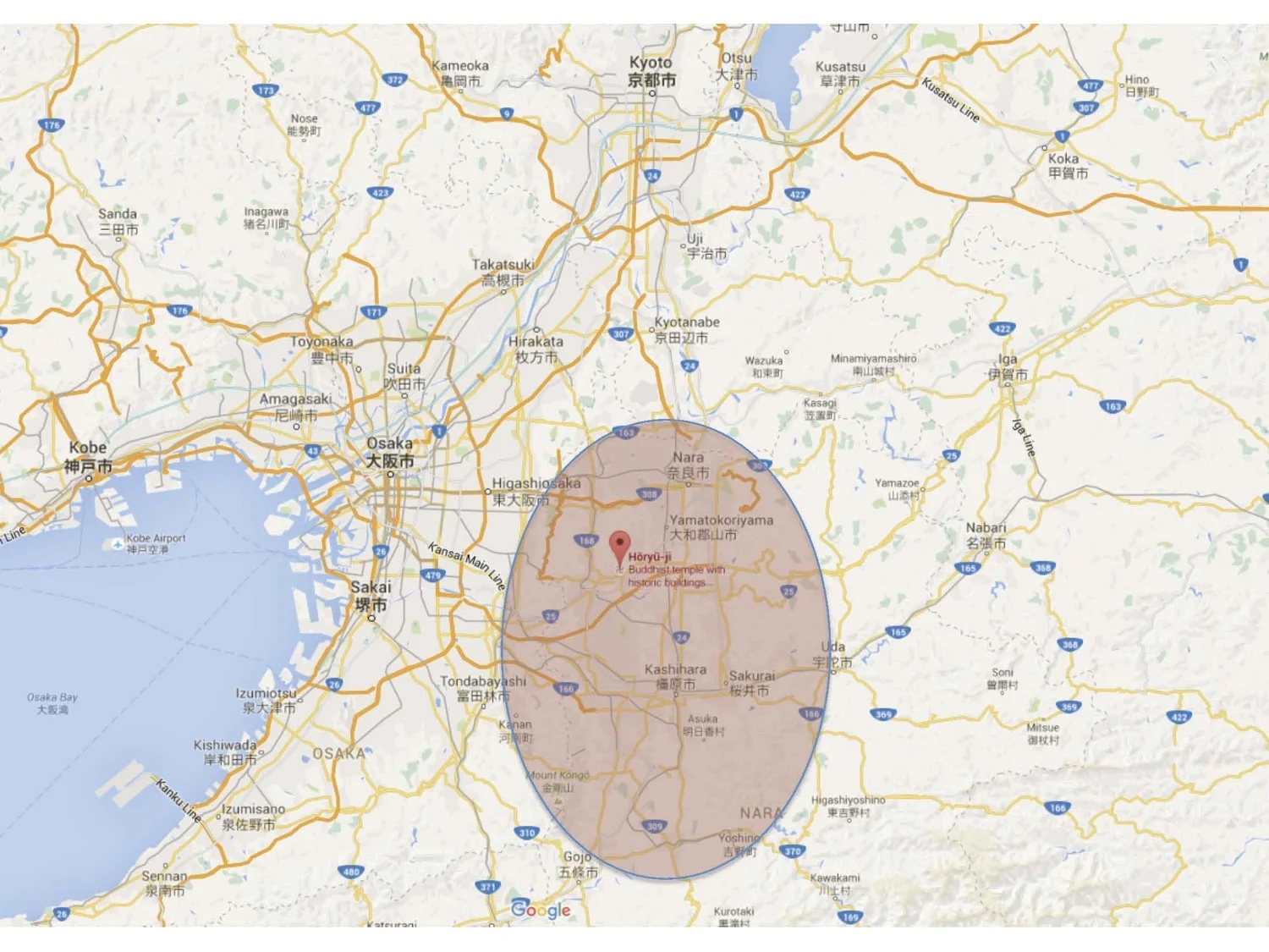 Slide: map of the Asuka region.