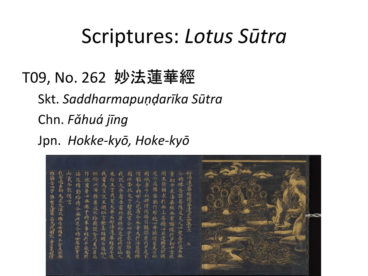 Slide: Lotus Sūtra.