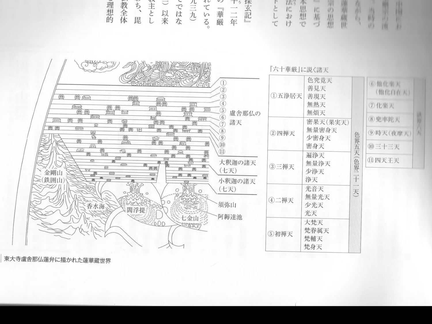 Slide: book diagram of the petal cosmology.