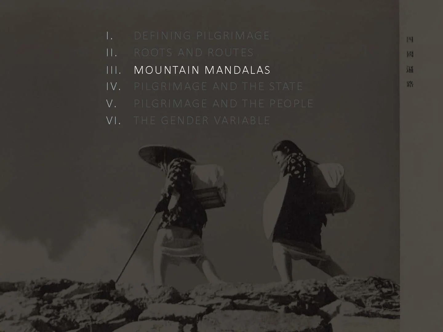 Slide: mountain mandalas—section title.