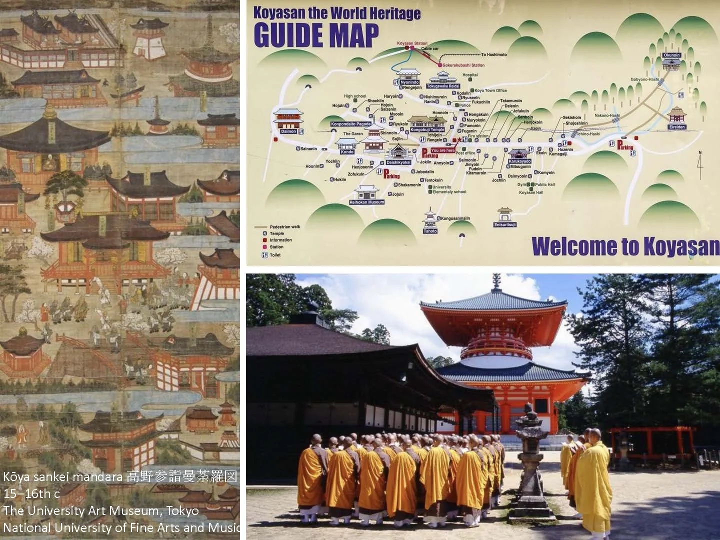 Slide: Kōyasan guide map.