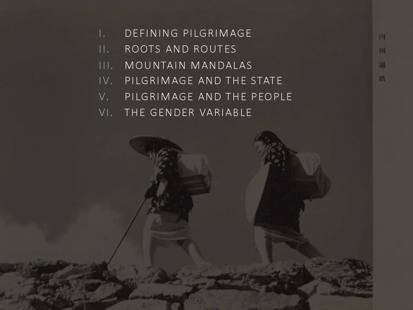 Slide: lecture outline, from defining pilgrimage to the gender variable.
