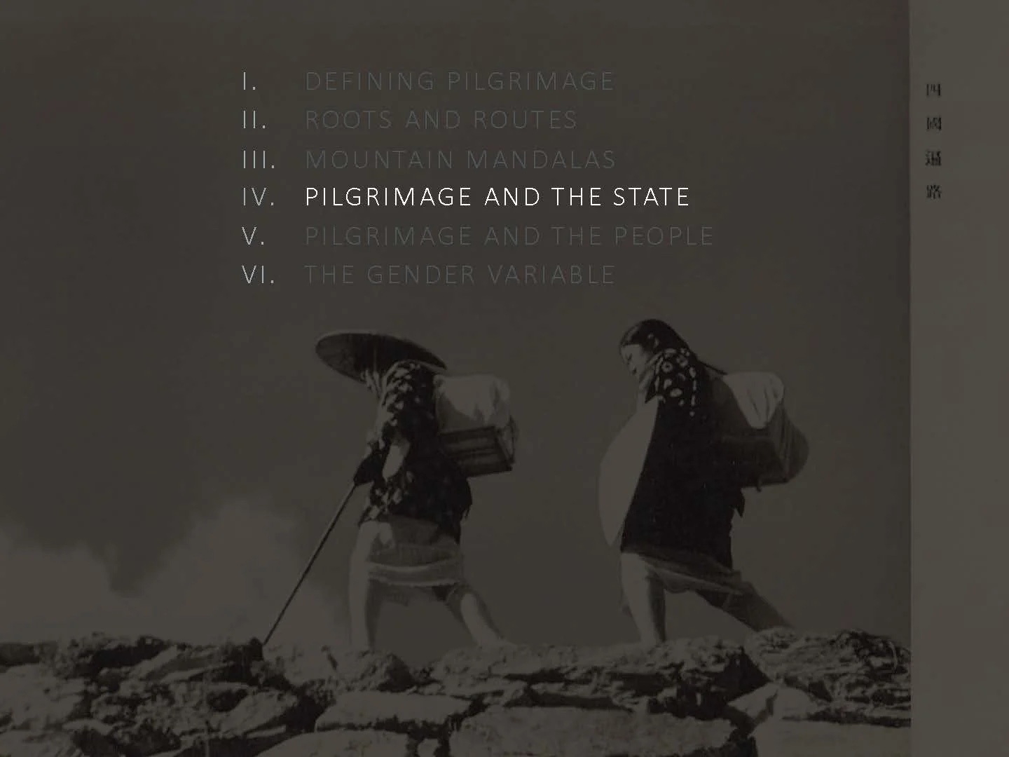 Slide: pilgrimage and the state—section title.