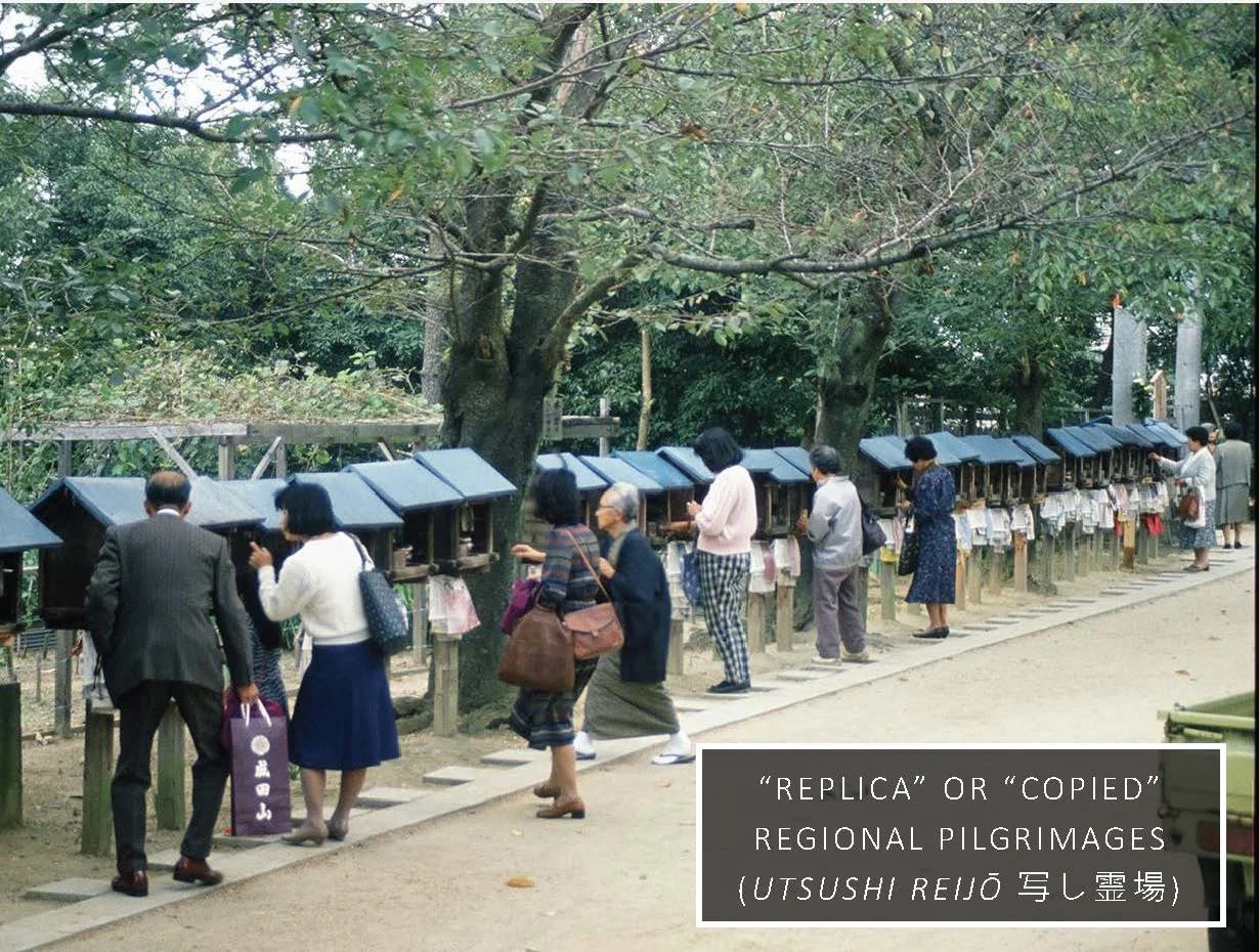 Slide: “replica” or “copied” regional pilgrimages (utsushi reijō).