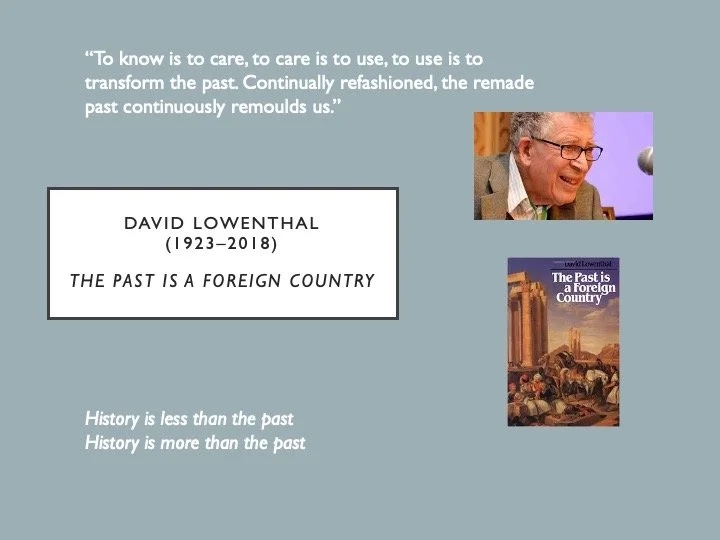 Slide: David Lowenthal, The Past Is a Foreign Country.