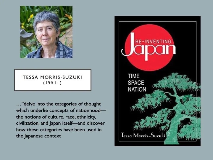 Slide: Tessa Morris-Suzuki, Re-Inventing Japan.