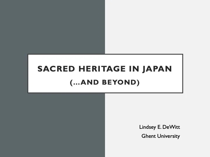 Title slide of the second class session.