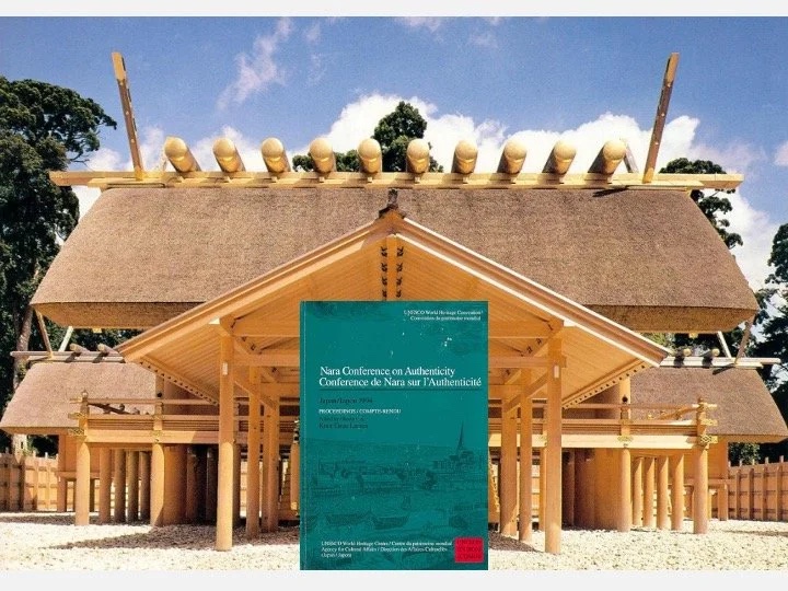 Slide: thatched shrine architecture.