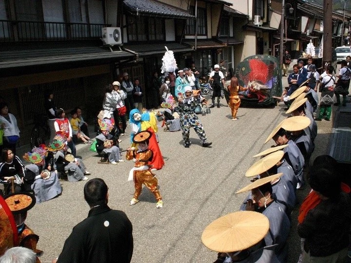 Slide: street festival performance.
