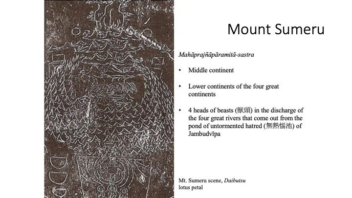 Slide: Mt. Sumeru engraving.