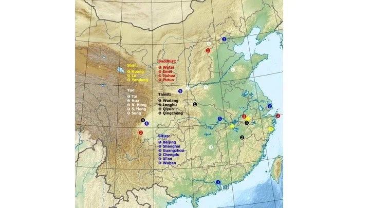 Slide: map of Buddhist China.