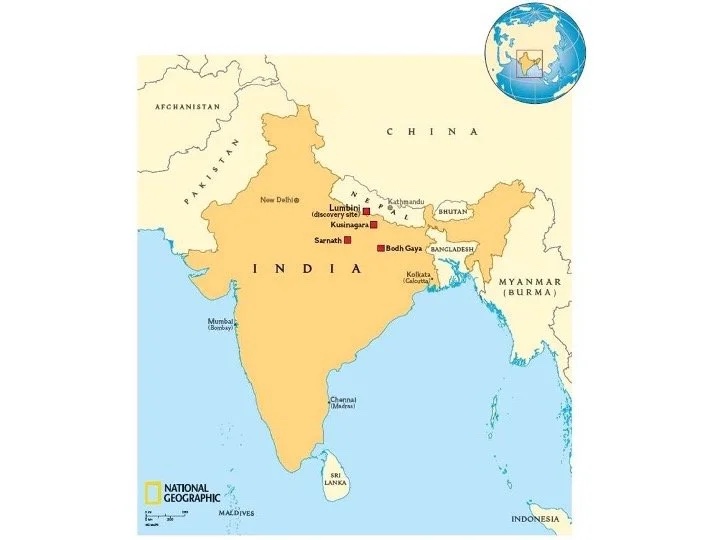 Slide: map of India.