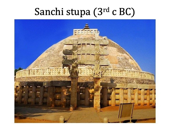 Slide: the Sanchi stupa.