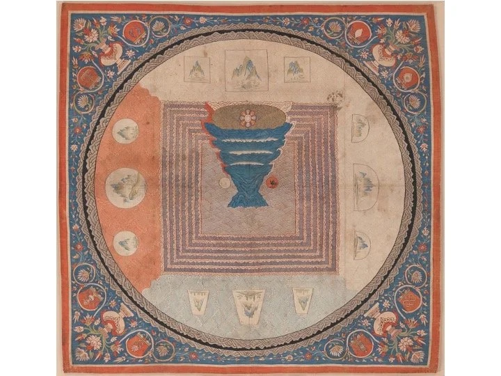 Slide: a Tibetan Sumeru offering mandala.