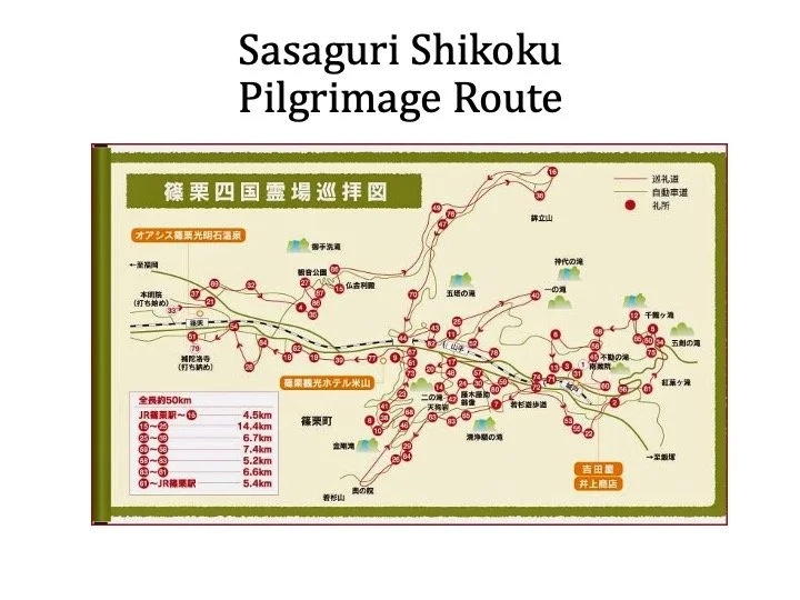 Slide: the Sasaguri Shikoku pilgrimage route.
