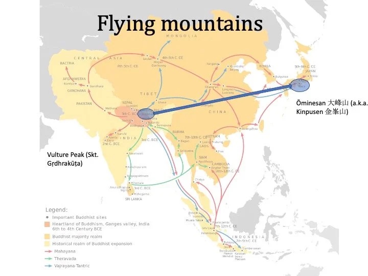 Slide: flying mountains.
