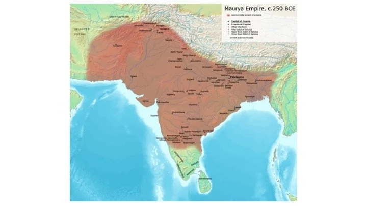 Slide: map of the Mauryan Empire.